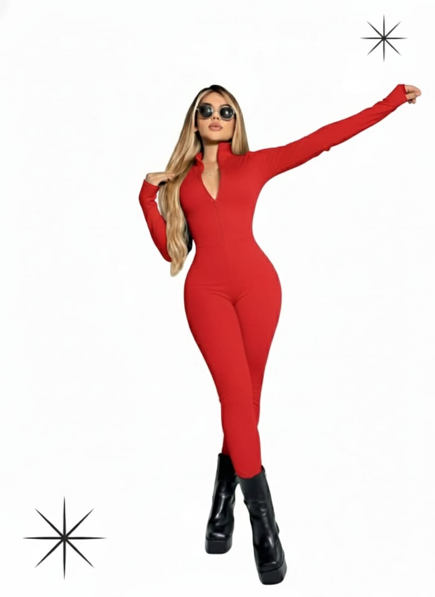 Vista 5 de ENTERIZO CIERRE MANGA LARGA - COLOR: GRIS